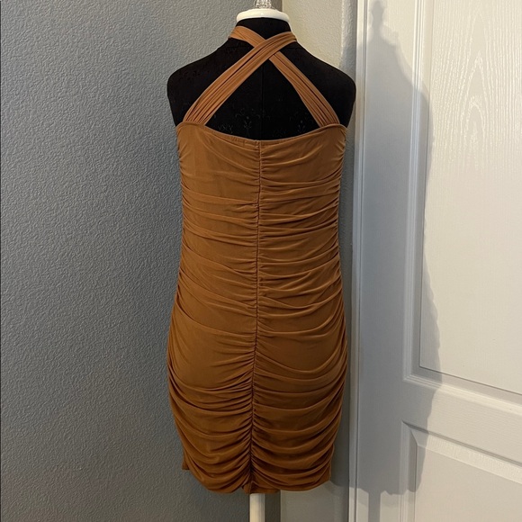 PRETTYGARDEN Summer Off Shoulder Ruched Mesh Cocktail Bodycon Mini Dress Large - Picture 7 of 13